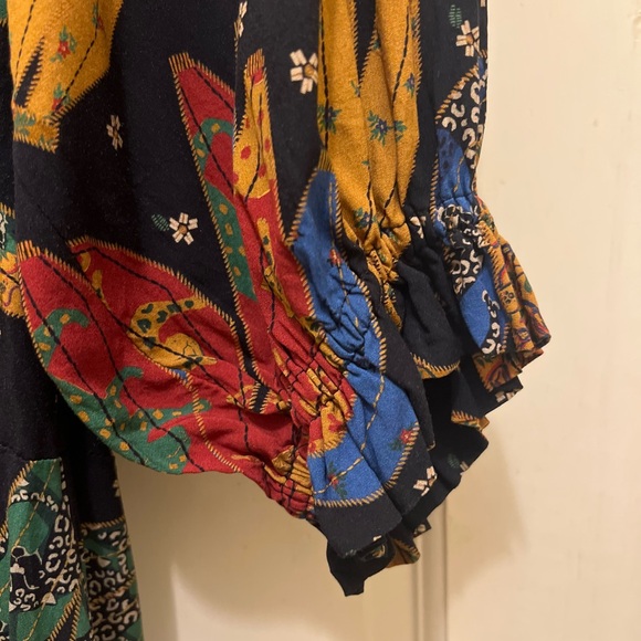 Farm Rio Tropical Banana Minidress with Sleeves - Picture 6 of 11